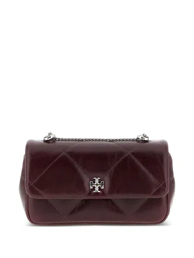Tory Burch Mini Kira Diamond Cross Body Bag In Purple