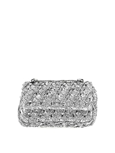 Tory Burch Kira Mini Shoulder Bag In Silver