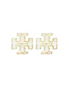Tory Burch Kira Mother Of Pearl Stud Earring In Gold