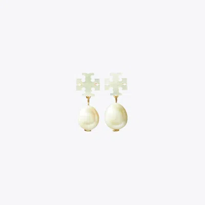 Tory Burch Kira Mother Of Pearl Drop Earring In White