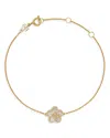 Tory Burch Kira Flower Chain Bracelet In Gold