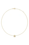 Tory Burch Kira Mother-of-pearl Flower Pendant Necklace In Gold