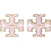 Tory Burch Kira Mother-of-pearl Stud Earrings In Pink