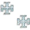 Tory Burch Kira Mother-of-pearl Stud Earrings In Blue