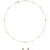 Tory Burch Kira Necklace & Earrings Set In Tory Gold/pearl/crystal