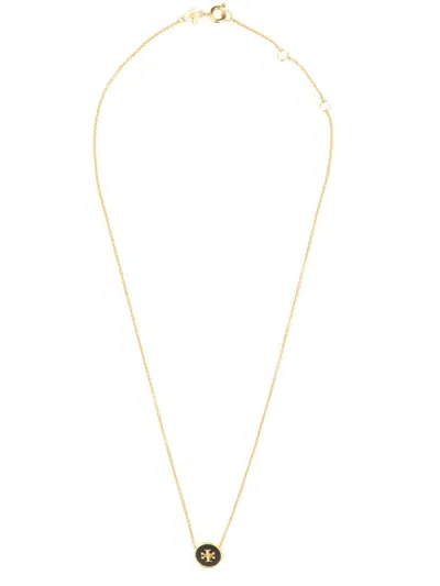 Tory Burch Kira Enamel Pendant Necklace In Gold