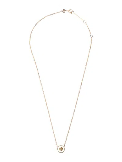 Tory Burch Necklace With Logo Pendant In Gold