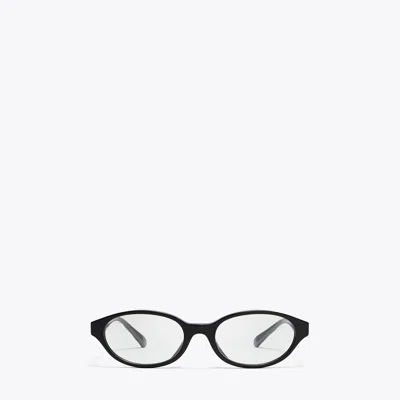 Tory Burch Kira Oval Eyeglasses In Black