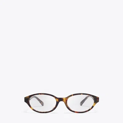 Tory Burch Kira Oval Eyeglasses In Brown
