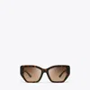 Tory Burch Kira Oversized Geometric Sunglasses In Brown