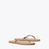 Tory Burch Kira Padded Flip-flops In Mountain Gray/silver