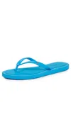 Tory Burch Kira Padded Flip Flops Cave Blue/silver