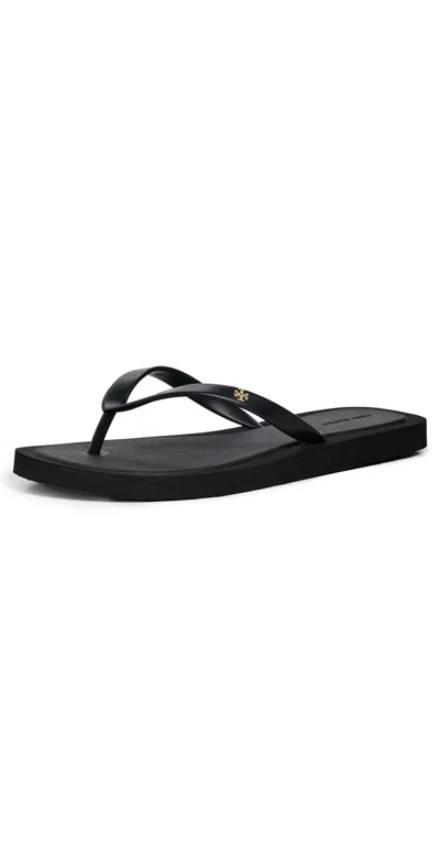 Tory Burch Kira Padded Flip Flops Perfect Black/gold