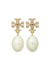 Tory Burch Kira Pave Drop Earrings In Gold