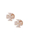 Tory Burch Kira Earrings With Pavã© In Gold