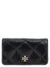 Tory Burch Mini Kira Quilted Leather Chain Clutch In Black