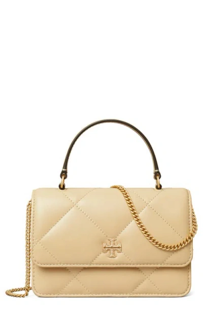 Tory Burch Kira Diamond Quilt Mini Top Handle In Yellow