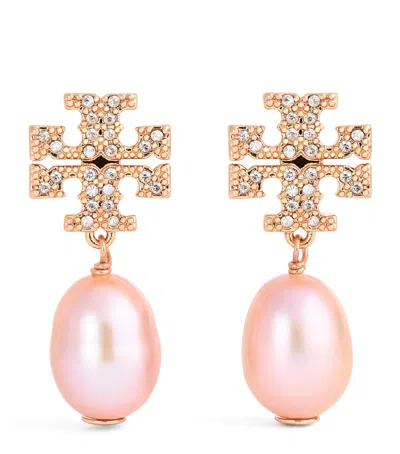Tory Burch Mother Of Pearl Drop Earrings In Gold