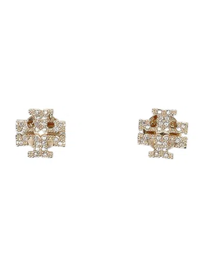 Tory Burch 1.5 Cm Embellished Metal Stud Earrings In Gold