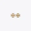 Tory Burch Kira Pavé Stud Earring In Tory Gold/crystal