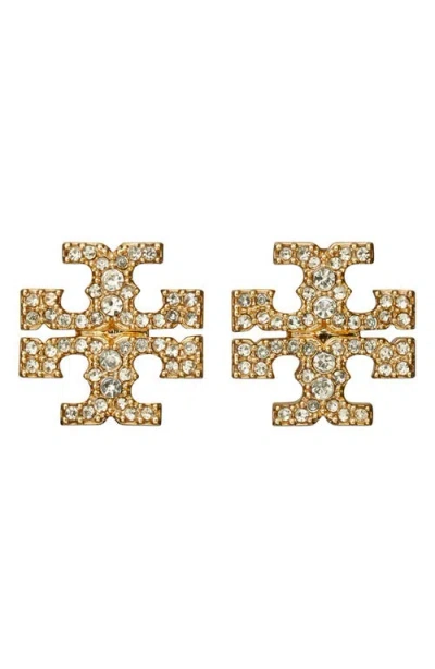 Tory Burch Kira Pavé Stud Earrings In Gold