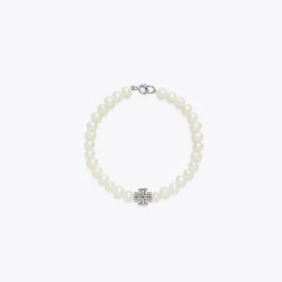 Tory Burch Kira Pearl Bracelet In White