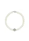 Tory Burch Kira Pearl Bracelet In White