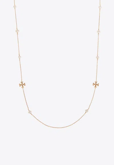 Tory Burch Kira Pearl Delicate Necklace In Gold