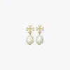 Tory Burch Kira Pearl Drop Earrings In Gold
