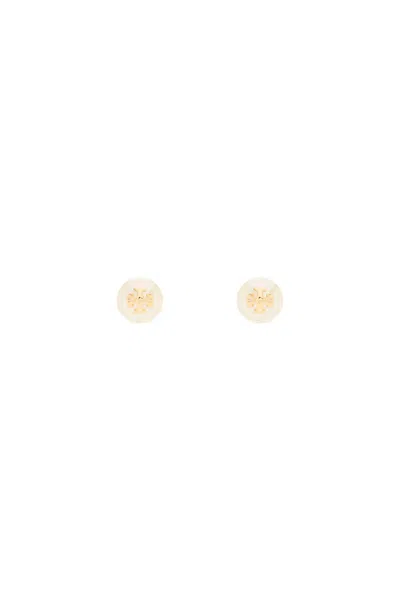 Tory Burch Kira Pearl Earrings With In White