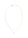 Tory Burch Layered Brass Necklace With Glass Pearls And Charming Pendant