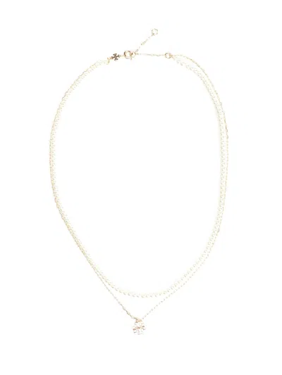 Tory Burch Kira Layered Necklace Jewelry Gold In White