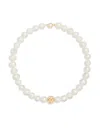 Tory Burch Pearl Beads Statement Necklace In Neutrals