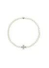 Tory Burch Kira Pearl Necklace In White