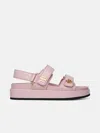 TORY BURCH 'KIRA' PINK LEATHER SPORTY SANDALS