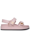 TORY BURCH KIRA' PINK LEATHER SPORTY SANDALS