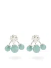 Tory Burch Kira Post-back Resin Earrings In Silver
