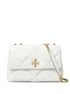 Tory Burch Diamond Quilted White Nappa Leather Shoulder Bag In White