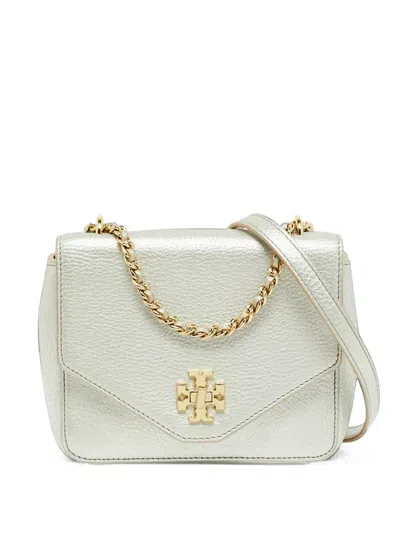 Pre-owned Tory Burch Kira Quilted Crossbody Bag In Silver