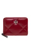 Tory Burch Kira Quilted-design Small Wallet In Red