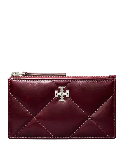 Tory Burch Kira Quilted Distressed Leather Card Case In Pattern