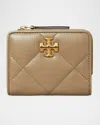 Tory Burch Kira Quilted Leather Bifold Wallet In Taupe Oak