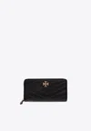 Tory Burch Kira Quilted Leather Continental Wallet In Black
