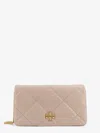 Tory Burch Kira Quilted Leather Crossbody Bag In Sand