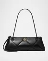 Tory Burch Kira Quilted Leather East-west Shoulder Bag In Black