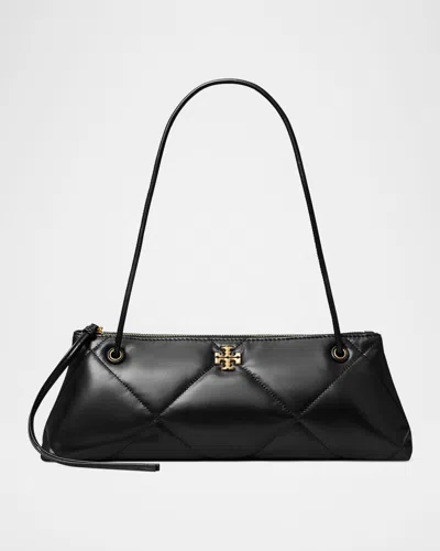 Tory Burch Kira Quilted Leather East-west Shoulder Bag In Black