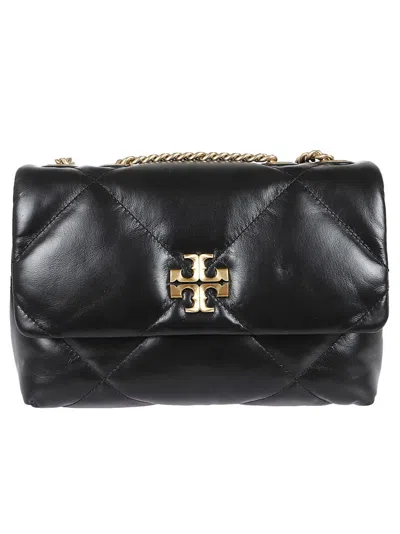 Tory Burch Kira Quilted Leather Handbag In Black