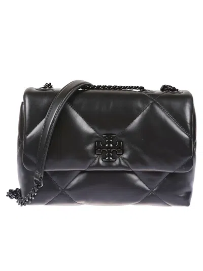 Tory Burch Kira Quilted Leather Handbag In Black