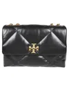 Tory Burch Kira Quilted Leather Shoulder Bag In Black