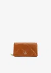 Tory Burch Kira Matelassé Leather Shoulder Bag In Brown
